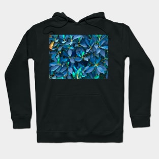 Lovely Blue Leaves Hoodie